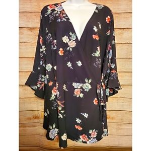 City Chic Criss Crossed Blouse